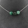 Stones and Minerals. Necklace 3 Green Mica Beads from Tanzania Quality 5A 8 Mm. Chain Necklace for Women, Men. Customizable Size