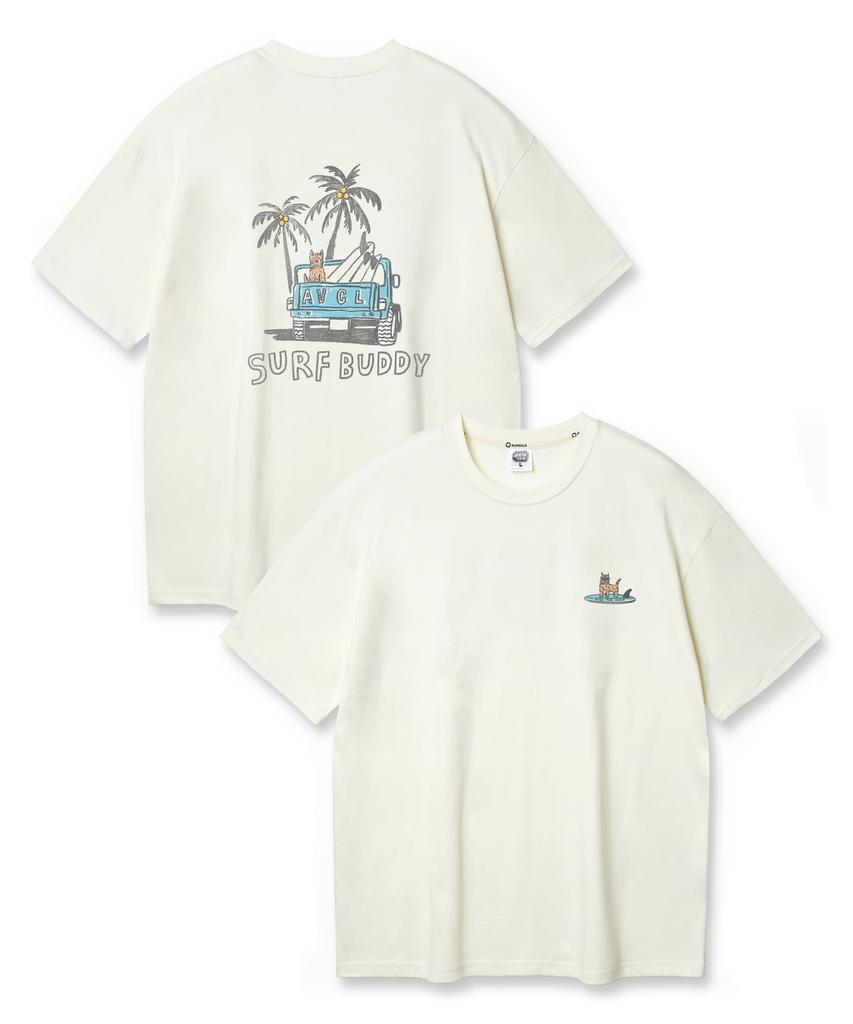 ALVINCLO Surf Buddy Oversized Short Sleeve Tee Ast4814 (3 Colors)