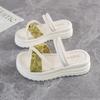 Summer 2025 new women's fashion style cool slippers wear skirt fairy style exquisite thin sandals