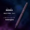 Rhodia Limited Color Script Multi Pen Aubergine Ballpoint 0.5mm 2 Colors  Black 