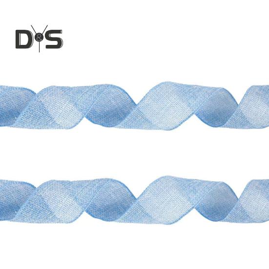 4 Rolls Colored Ribbon 5m Burlap Wired Ribbons Color-Fast Craft Ribbon Accessories for Easter Wreath Gift Wrapping Wedding Bouquets