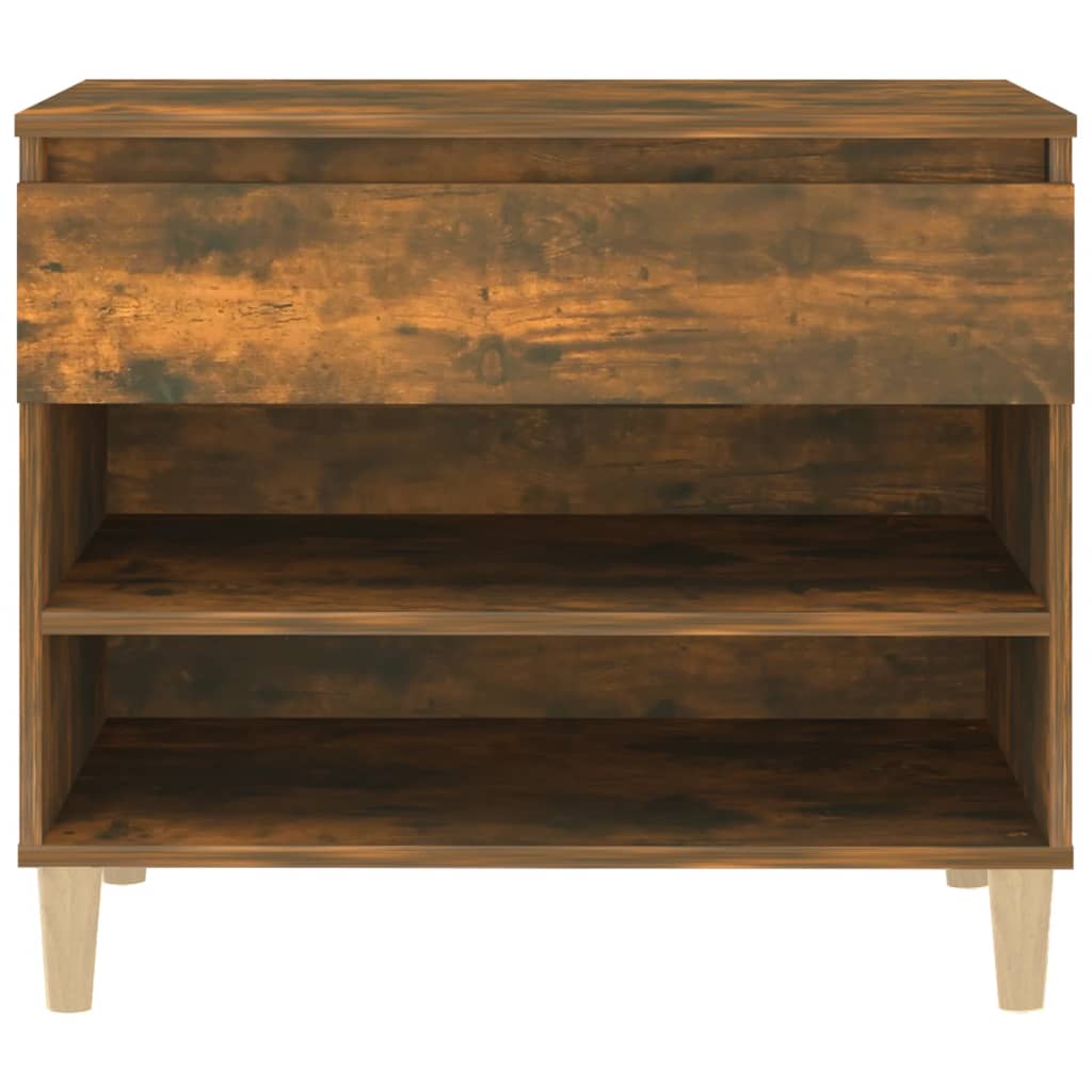 Shoe Rack Smoked Oak 70 x 36 x 60 cm Wood Based Material