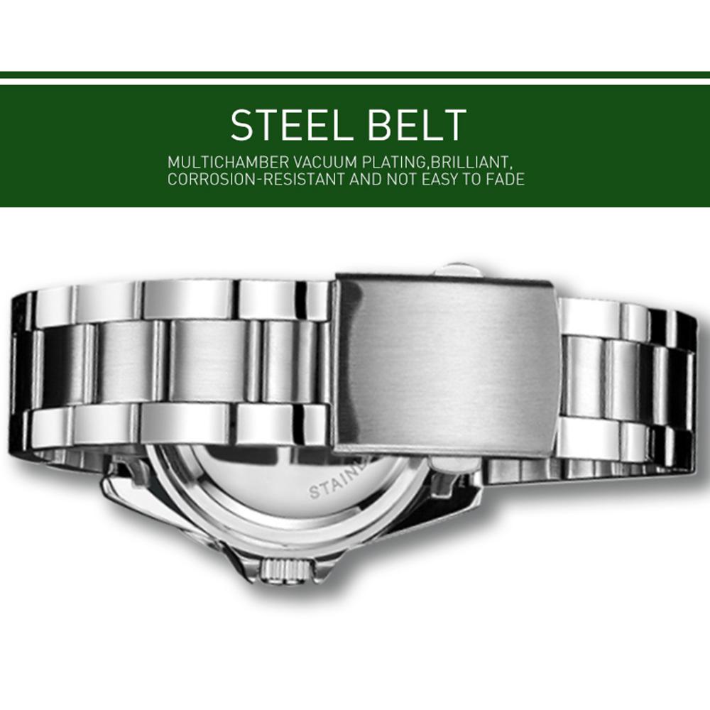 Oulm Часы мужские кварцевые Water Ghost Luminous Calendar Steel Band Watch Casual Sports Business Watch