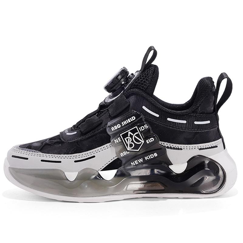 Unisex Sports Shoes Children Luminous Sports Shoes Thick Bottom Fashionable Boys Sports Shoes Rotating Button Girls Sports Shoes