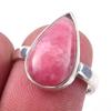 Natural Rhodochrosite Gemstone Handmade 925 Solid Sterling Silver Ring S.7 K7g00