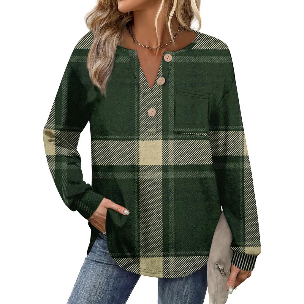 Women's Retro Printed Fashionable Long-sleeved Top