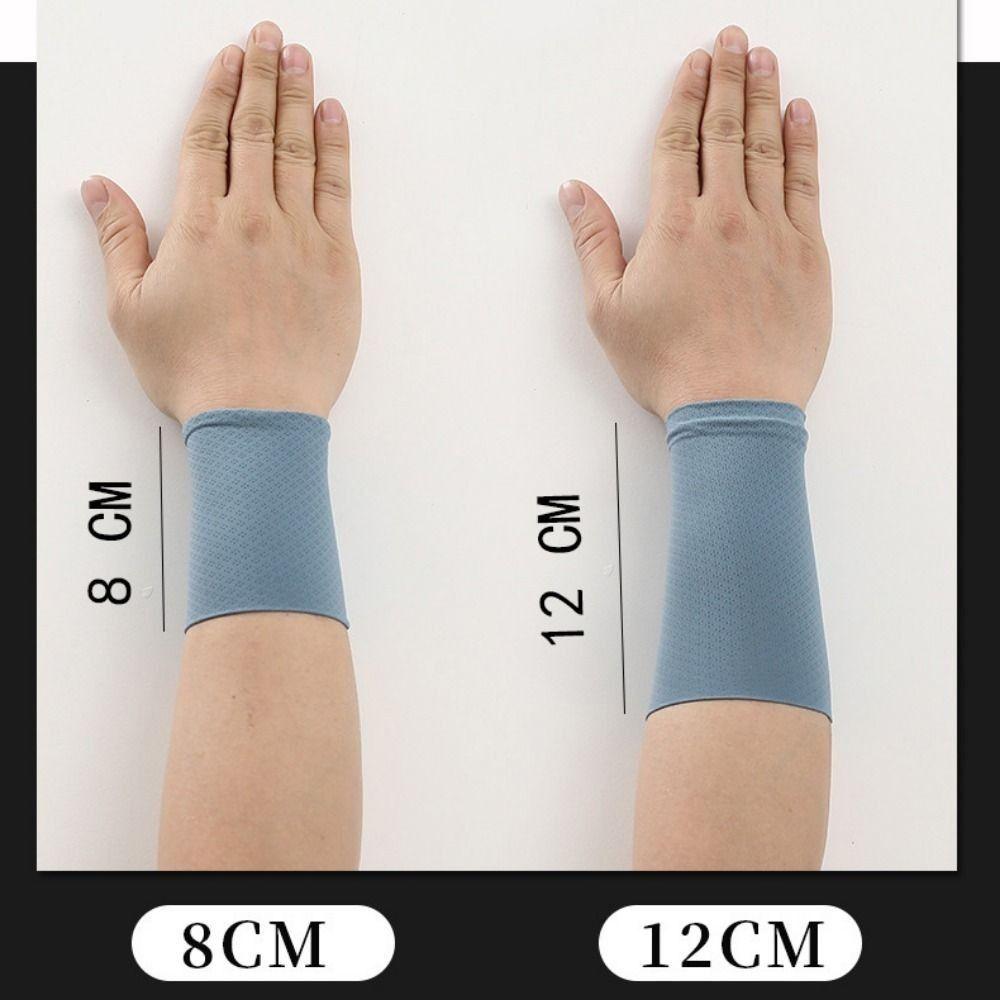 Серый Черный Синий Белый Эластичные напульсники Ice Silk Компрессионный напульсник Поддержка запястья Лето