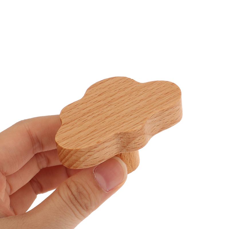 Милые облака, звезды, деревянные ручки для мебели, для шкафов и ящиков, дверные ручки, ручки для кухонных шкафов, деревянные дверные ручки