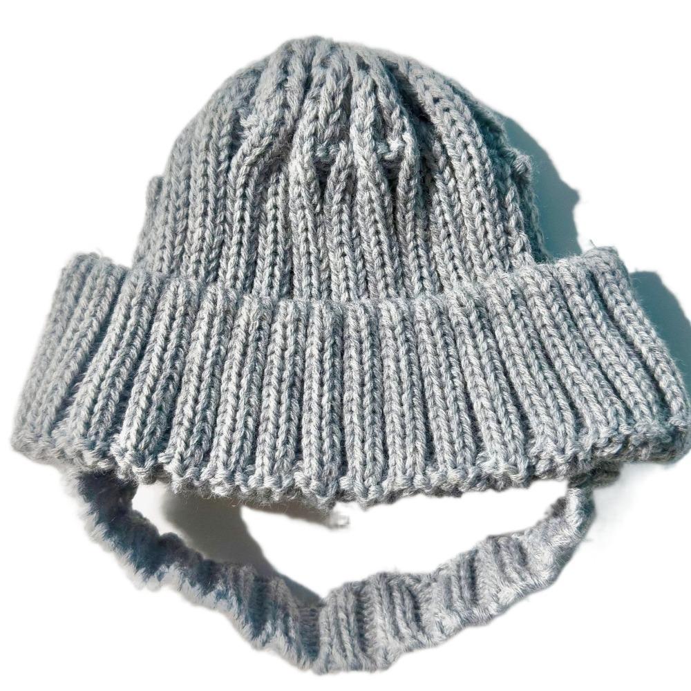 Вязаная шапка для питомца Вязаная шапка Теплая Теплые наушники Головной убор Собака Шапка-бини Новый год