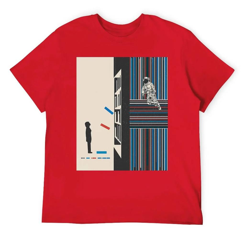 Motion Tees Горячая Распродажа Гик Отдых Размер США Межзвездный Купер Научная Фантастика Фильм Выносливость Оставайся 14 Футболка с Круглым Вырезом харадзюку