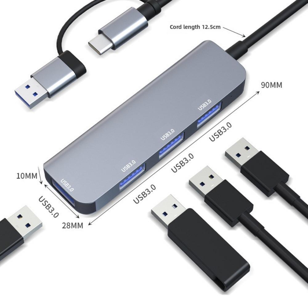 4 в 1 USB C Hub Многопортовый адаптер Тип C на HDMI USB 3 0 Порт Ethernet для ноутбука MacBook Pro Air