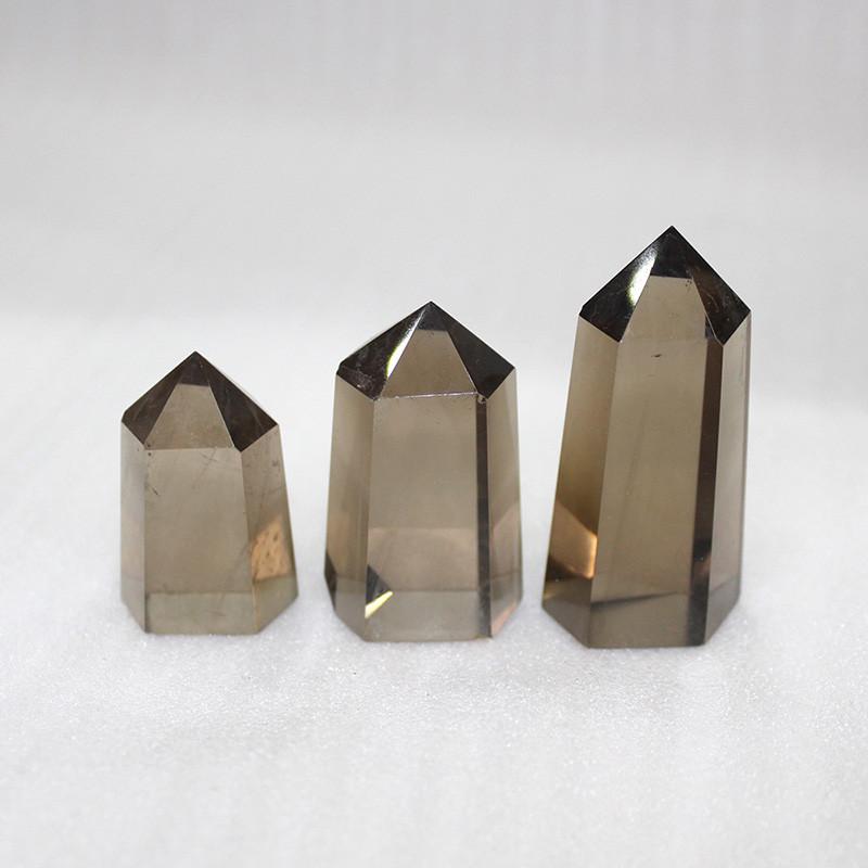 Натуральный дымчатый цитрин кварц обелиск кристалл палочка точка уникальный исцеляющий домашний декор подарок с элегантным дизайном