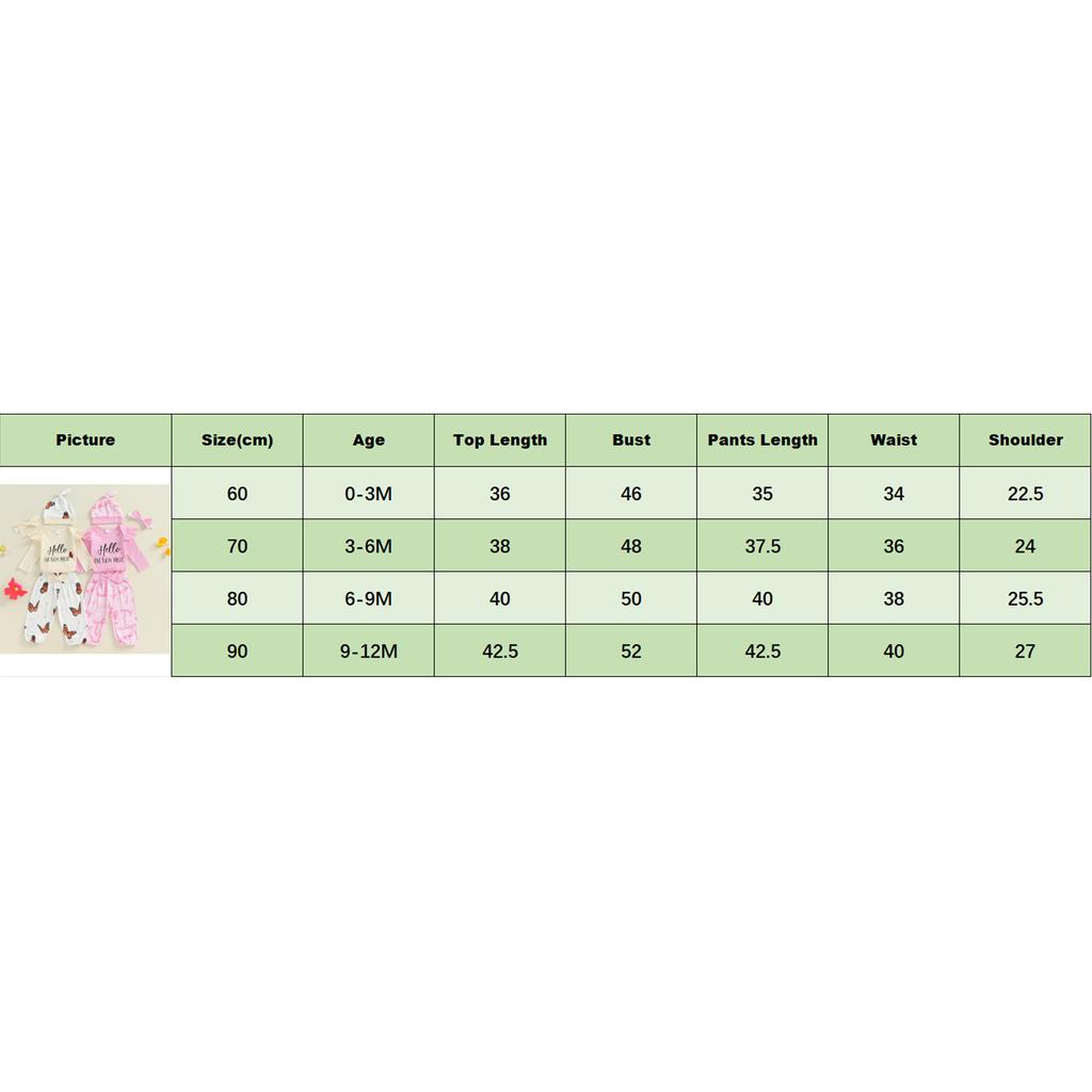 Baby Girl Fall 4 Pcs Outfit Letter Long Sleeve Romper with Bow Pattern Pants and Headband Hat Set