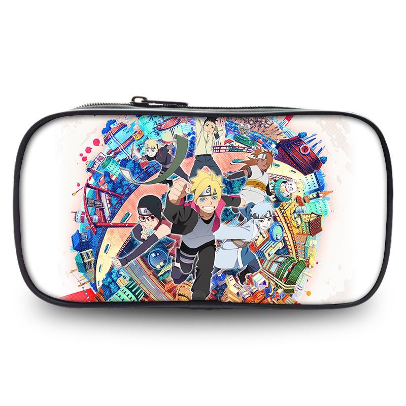 Themed Anime Naruto Printed Student Single Layer Stationery Storage Bag Pencil