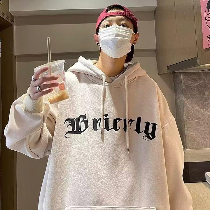 Модная толстовка с капюшоном High Street Cross на осень/зиму — унисекс, свободный крой, стильный принт