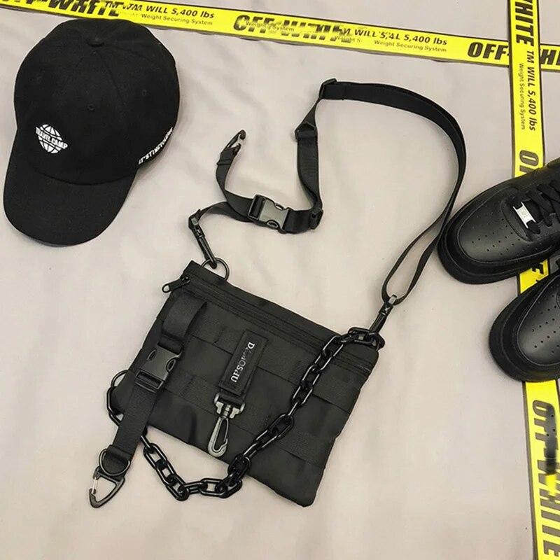 Функциональная тактическая нагрудная сумка для унисекс, модная пуля, жилет в стиле хип-хоп, уличная сумка, поясная сумка, женская черная сумка на грудь, сумка для снаряжения