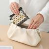 New Heart-Shaped Mesh Makeup Bag Portable Lipstick Makeup Brush Storage Bag Compact Visual Mesh Storage Pouch