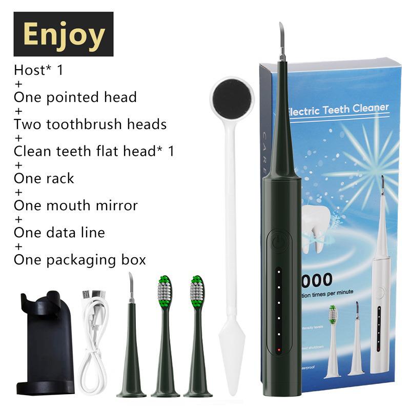 Набор портативных электрических зубных щеток: 6-в-1 очиститель зубов и косметический инструмент