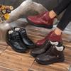 Женская обувь, женская повседневная обувь, водонепроницаемая, флисовая, утепленные теплые хлопковые ботинки, новый стиль, нескользящая кожаная обувь