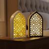 Moon Eid Desktop Ornament Creative Eid Wooden Decoration Handmade Night Light Ornament  Wedding
