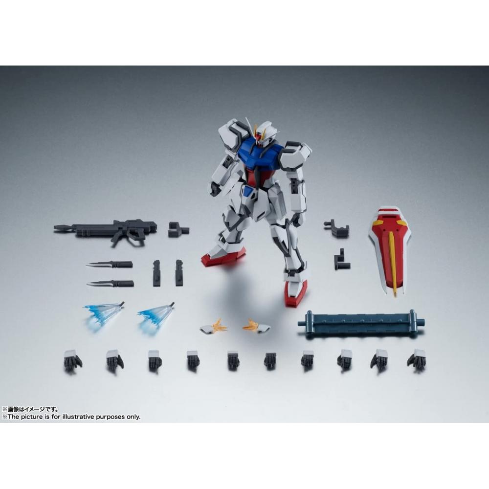 ROBOT Spirits SIDE MS Mobile Suit Gundam SEED GAT-X105 Strike Gundam ver. АНИМЕ. (Версия для перепродажи) приблизительно. Подвижная фигура толщиной 125 мм, окрашенная из ПВХ и АБС-пластика