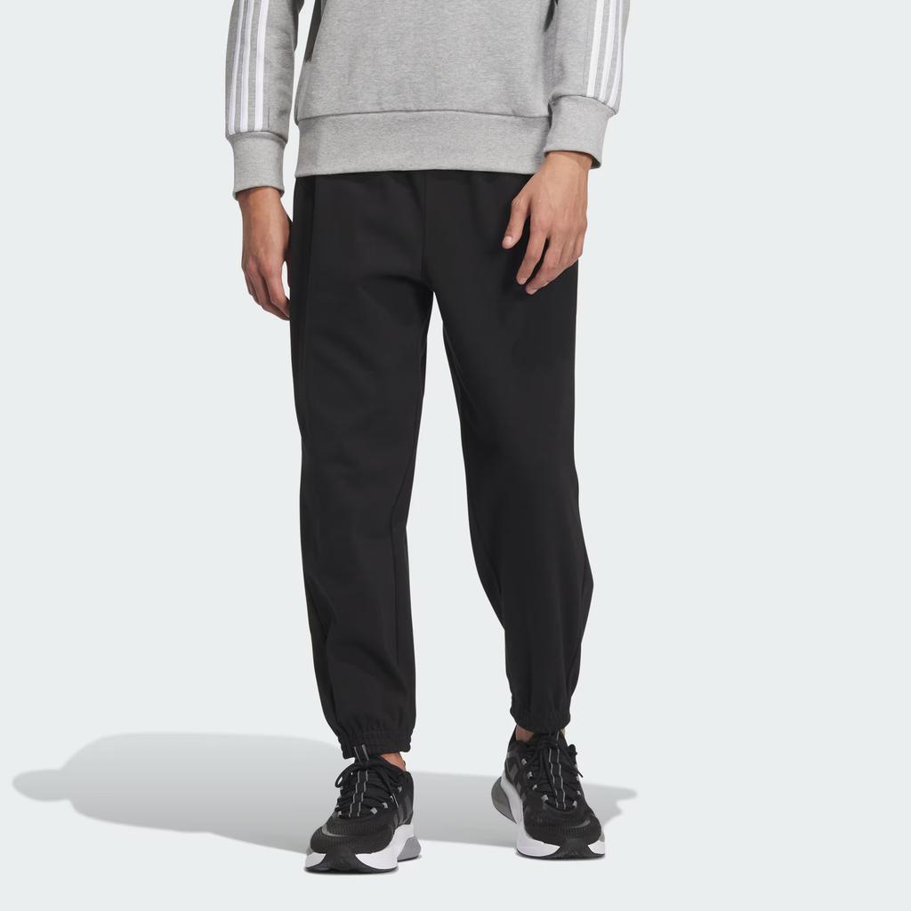 Adidas Мужские однотонные джоггеры с логотипом, черные IQ1383