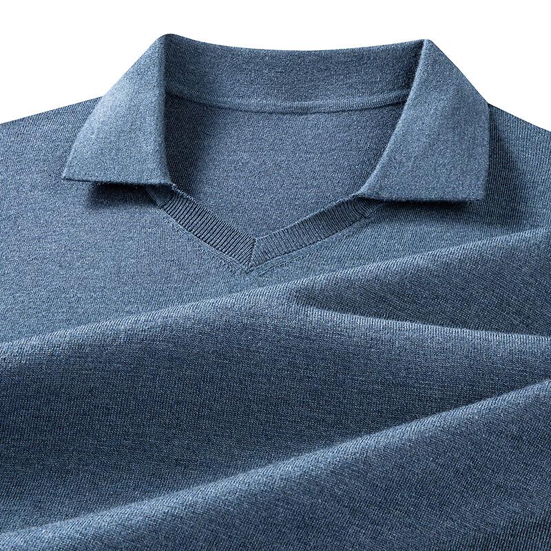FAPAI Мужской свитер поло с высоким воротником из смесовой кашемировой и ягнячьей шерсти