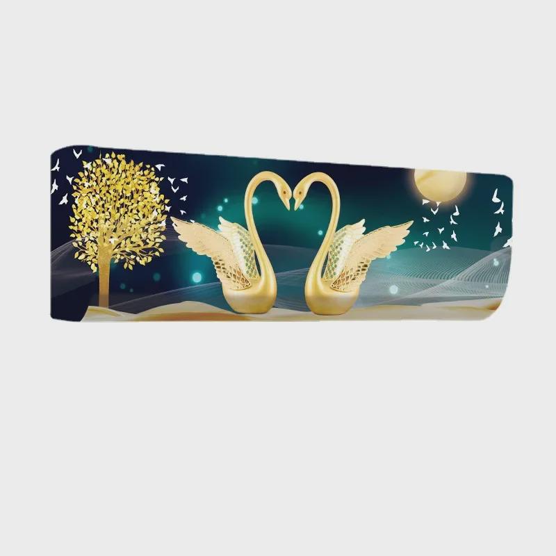 Универсальный мультяшный чехол для кондиционера воздуха: Моющиеся и эластичные для спальни