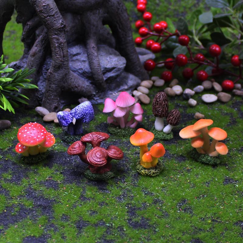 Микроландшафт Гриб Смола Модель Гриба С Искусственными Растениями Декор Подарки Игрушка