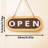 Rope Hanging Double Sided Door Sign Wooden Business Open Sign for Store Door Hanging Tag  Shop Use
