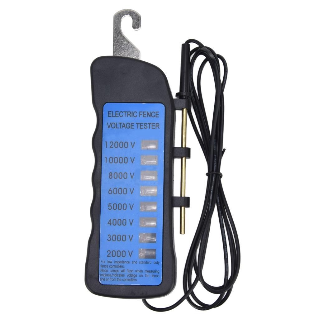 12KV Neon Fence Voltage Tester 2000 To 12000V 8 Neon Indicator Lights Waterproof Fence Tester for