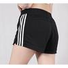 Adidas Вязаные шорты с 3 полосками, женские брюки, черные DU3502