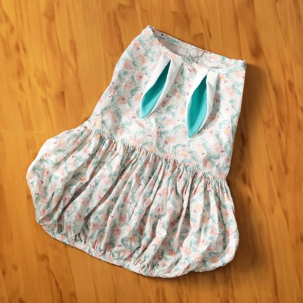 Стираемая юбка для собаки с кроличьими ушками, милое платье для собаки, практичная юбка принцессы для питомца, товары для питомцев