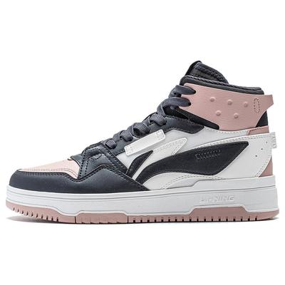 Li Ning Mountain Range 2.0 повседневные универсальные толстые подошвы, увеличивающие рост, нескользящие, износостойкие, высокие, для скейтбординга, женские кроссовки AGCT346-5