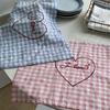 Square Heart Embroidered Placemats Elegant Background Cloth Durable Table Mat  Restaurant