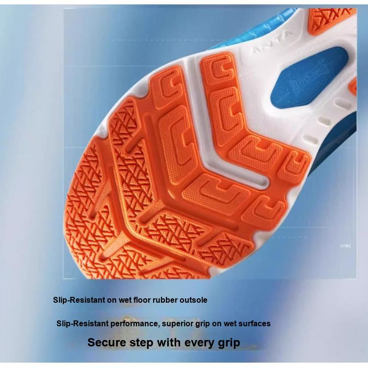 Anta Kids Wind Chaser 5.0 Comfortable Sports Non-Slip Durable Low-Top Running Shoes Kids Sneaker White Blue 312325516H-2