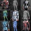 3D Digital Printing Stage Performance Costumes Adults Halloween Events Carnival Theme Party Cosplay Outfit Pretend Game Jumpsuit