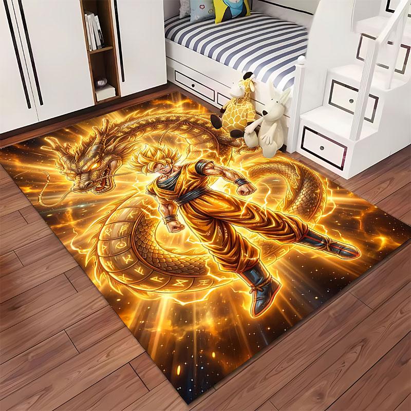 Golden Warrior and Dragon suitable as a non-slip mat for the living room or bedroom sofa
