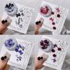 3D Camellia Flowers Butterfly Nail Art Accessories Set, with Rhienstones Beads Chain for DIY Nail Decoration