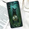 Счастливого Хэллоуина S24 Ultra Для Samsung Galaxy S23 Ultra S21 S20 FE S22 S10 S24 S23 Plus Чехол Обложка Кот Летучая мышь Тыква Ведьма Замок