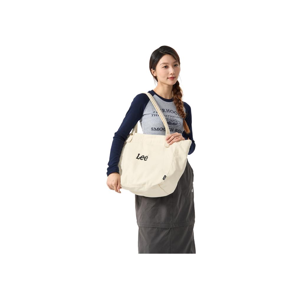 New Lee Canvas Shoulder Bag Regular Unisex Ecru LE240063M-903