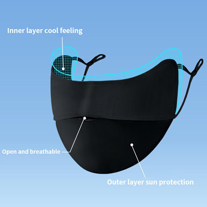 Breathable Ice Silk Face Scarf Outdoor Sports Anti-Uv Face Mask Head Scarf