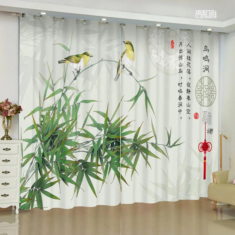 Китайская традиционная культура, птица, цветок, оконные шторы для детей, спальни, гостиной, зала, кухонный декор, шторы, жалюзи