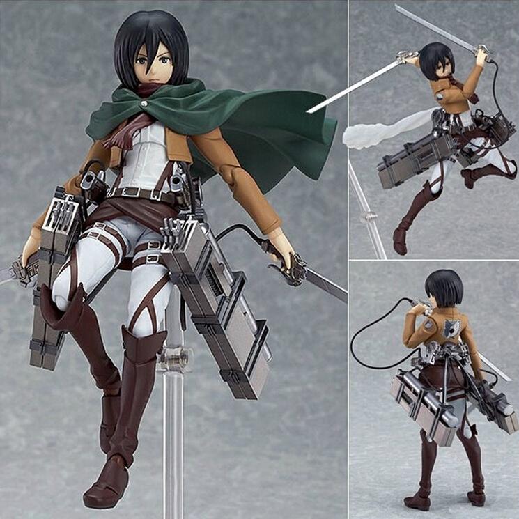 Figma 3 Style Атака титанов Аниме Shingeki no Kyojin Разведкорпус Леви В коробке ПВХ Фигурка Действия Модель Игрушка Подарок