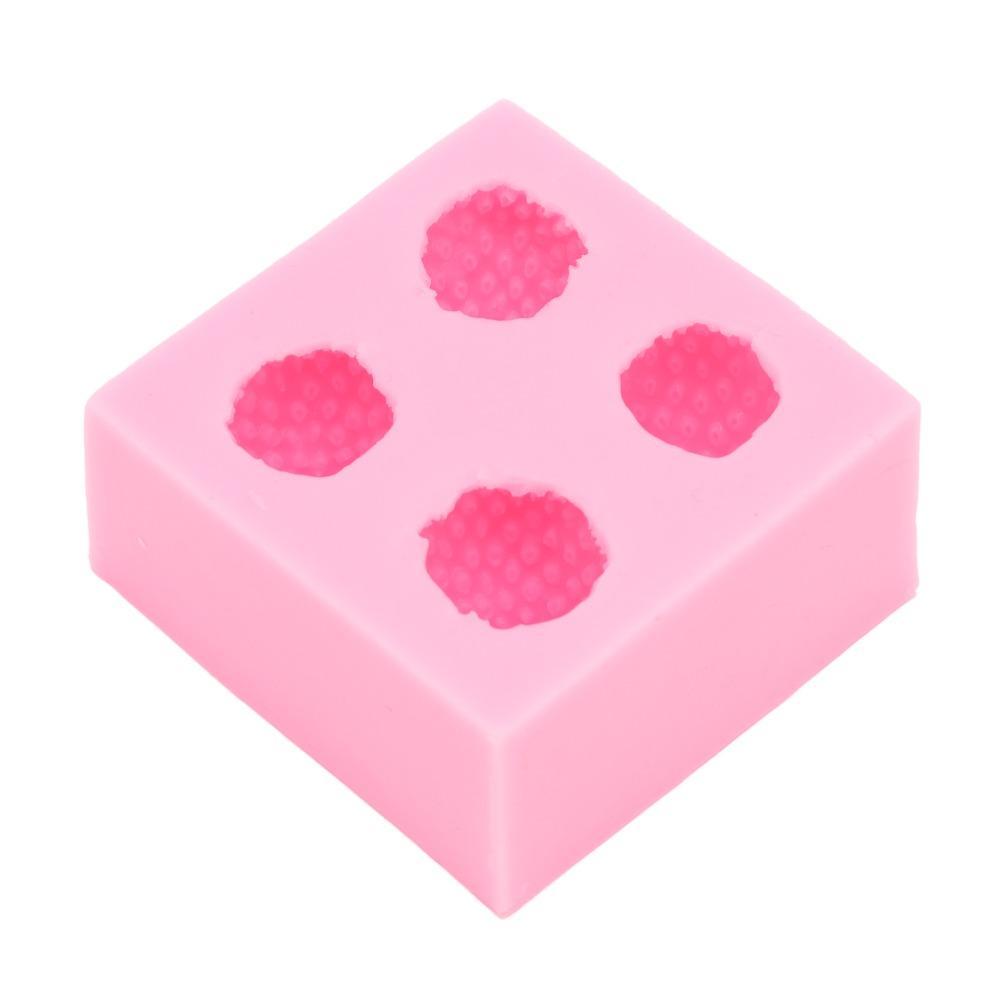 4-Cavity Strawberry Silicone Mold Non-Stick Surface Fondant Mold Chocolate Mold Candy Making