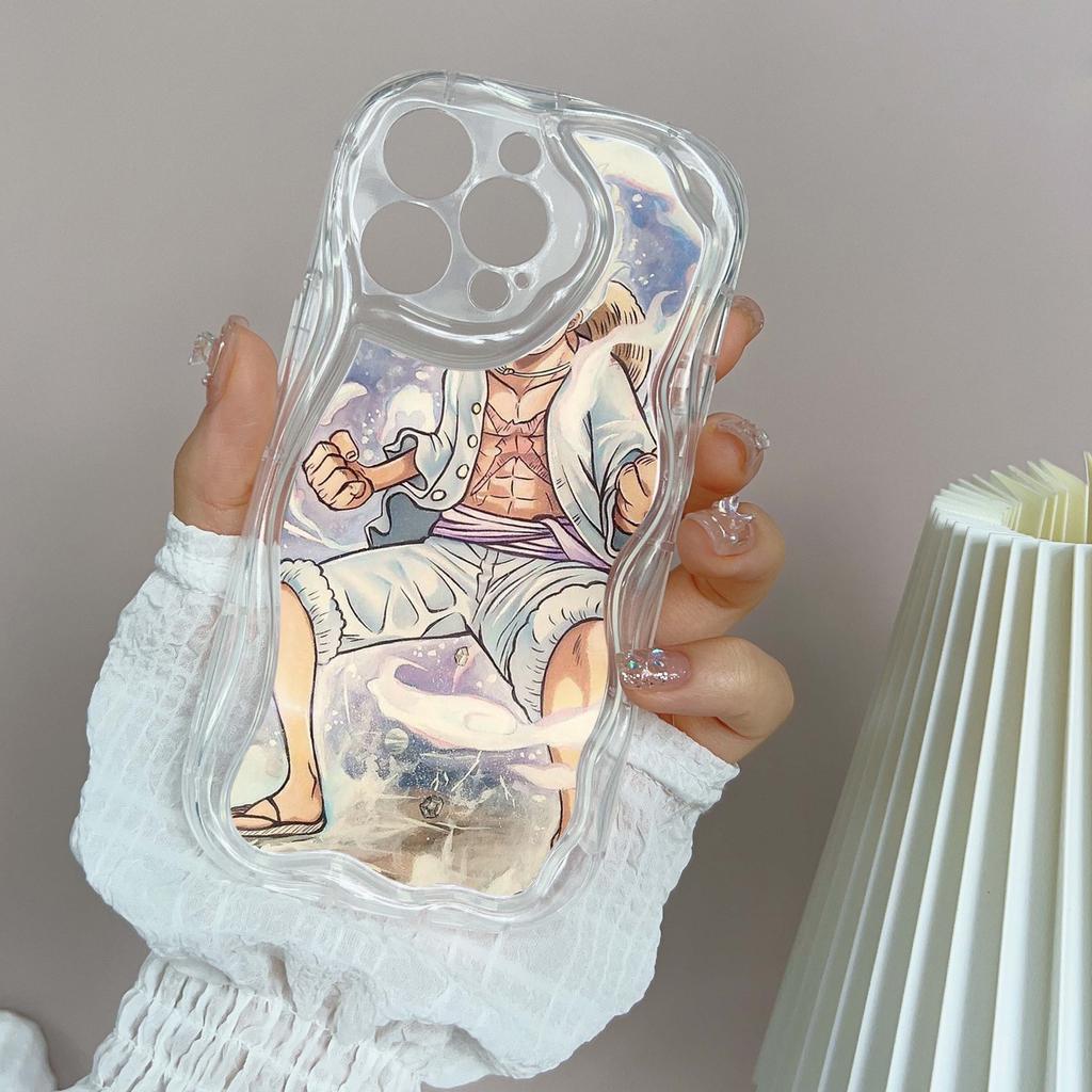 Ae92 One Piece Luffy Gear 5 Protective Phone Cases for Apple iPhone 16 15 14 13 Pro Max 11 12 Mini XR 7 8 6s Plus XS Max SE Wave TPU Back Cover