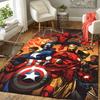 1 шт. Коврик для пола Marvel Мстители Супергерои, Нескользящий коврик, Дизайн с персонажами мультфильмов, Мягкий велюр, Декор для комнаты, Моющийся
