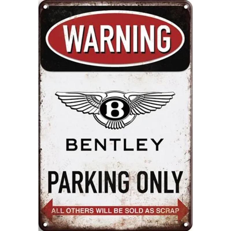 Lamborghini Parking Only Sign, Retro Metal Car Decor Plaque