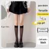 Pure Desire Black See-Through Over-the-Knee Ultra-Thin Velvet Stockings