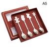 Christmas Spoons Set Stainless Steel Santa Claus Elk Snowman Dessert Soup Spoon Xmas Tableware Christmas Portable Travel Use